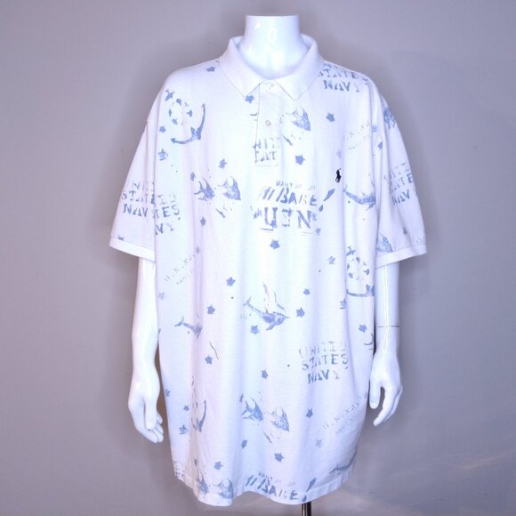 POLO RALPH LAUREN 4XLT United States Navy ANCHOR 4XL BIG & TALL XXXL RLYC Mens - Picture 1 of 16